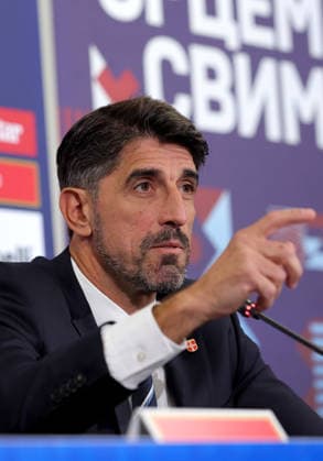 Veljko Paunovic, UEFA Nations League press conference, PK, Pressekonferenz Stara Pazova, Serbia. Sept. 18th 2026. Serbia s football national team, Nationalteam head coach Veljko Paunovic during the press conference ahead of the Serbia v Greece UEFA Nations League match on September 18. 2026. in Stara Pazova, Serbia. Stara Pazova Serbia Copyright: xPedjaxMilosavljevic STARSPORTx x2026x