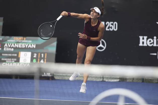 RECORD DATE NOT STATED alina charaeva vence elina avanesyan por 2 sets a 0 no sp open Sao Paulo (SP), 09 17 2026 Tennis SP Open Armenian tennis player Alina Charaeva defeated her compatriot Elina Avanesyan by 2 sets to 0, with partial scores of 6 2 and 6 3, this Thursday (17), in the round of 16 of the SP Open, at Villa-Lobos Park, in Sao Paulo.(Foto: Leco Viana Thenews2 imago images) SPO  Copyright: xLecoxVianax