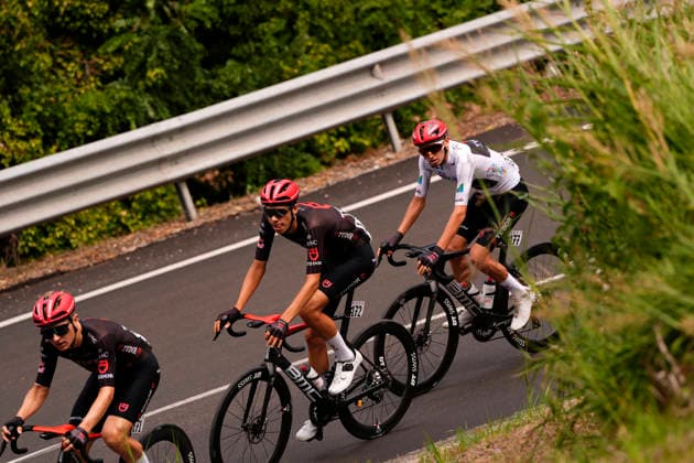 Germany s Lennart Jasch of Tudor Pro Cycling Team , Switzerland s Diego Casagrande of Tudor Pro Cycling Team , France s Mathys Rondel of Tudor Pro Cycling Team during the Giro d™Abruzzo, stage 4 from Silvi to Controguerra (182 km) - Abruzzo, Italy - Friday, September 18, 2026. - cycling.  Copyright: xFabioxFerrari LaPressex