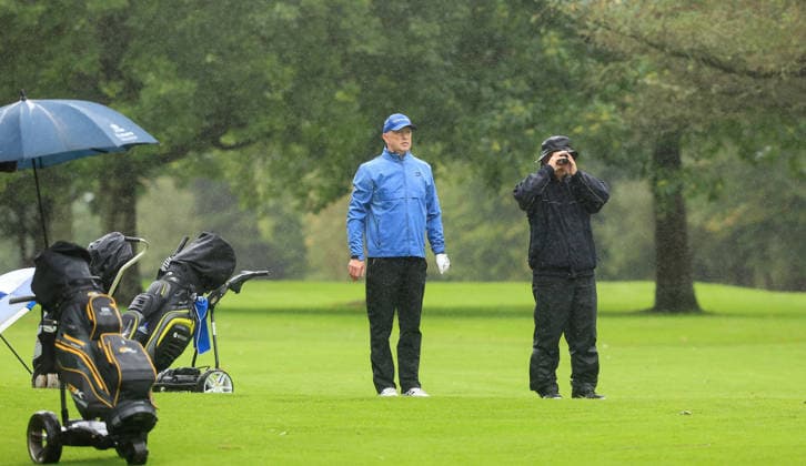 REPRO FREE *PRESS RELEASE NO REPRODUCTION FEE* EDITORIAL USE ONLY 2026 AIG All-Ireland Semi Finals, Ennis Golf Club, Clare 18 9 2026 Ger Clifford and Brian Nolan of Nenagh Ger Clifford and Brian Nolan 18 9 2026  Copyright: xx BK1_8328