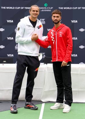 Davis Cup Draw Ceremony: Germany vs. Croatia; Team Germany: L-R Alexander Zverev (GER), Dino Prizmic (CRO); Heristo Arena, Halle, Westphalia, Germany; Tennis; Davis Cup 20026; Davis Cup; Heristo Arena, Halle, Westphalia, North Rhine-Westphalia, Germany; September 18, 2026 Copyright: xJuergenxHasenkopfx
