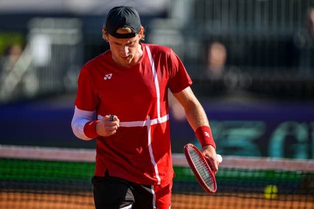 Belgian Zizou Bergs pictured during a tennis match between Austrian Neumayer and Belgian Bergs, the second rubber in the tie between Austria and Belgium, qualifiers for the Davis Cup tournament, on Friday 18 September 2026 in Vienna, Austria. DAVIDxPINTENS  x186852867x