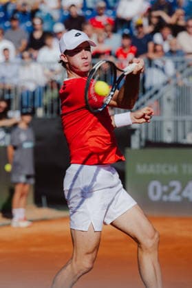 TENNIS - Davis Cup, AUT vs BEL VIENNA,AUSTRIA,18.SEP.26 - TENNIS - ITF Davis Cup, qualification round 2, Austria vs Belgium. Image shows Lukas Neumayer (AUT).  GEPAxpictures xAlexanderxSolc