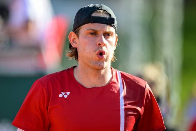 Belgian Zizou Bergs pictured during a tennis match between Austrian Neumayer and Belgian Bergs, the second rubber in the tie between Austria and Belgium, qualifiers for the Davis Cup tournament, on Friday 18 September 2026 in Vienna, Austria. DAVIDxPINTENS  x186853348x