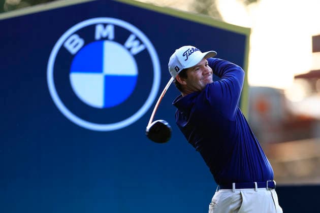 RECORD DATE NOT STATED 18th September 2026; Wentworth Golf Club, Virginia Water, Surrey, England; DP World Tour Golf, BMW PGA, Golf Herren Championship, Day Two; Ricardo Gouveia teeing off the third ChrisxRoll