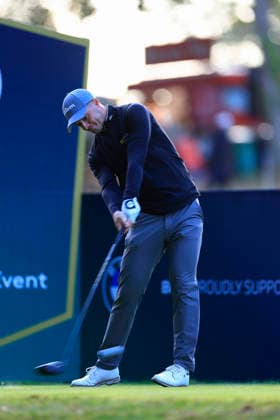 RECORD DATE NOT STATED 18th September 2026; Wentworth Golf Club, Virginia Water, Surrey, England; DP World Tour Golf, BMW PGA, Golf Herren Championship, Day Two; David Law on the third tee box ChrisxRoll