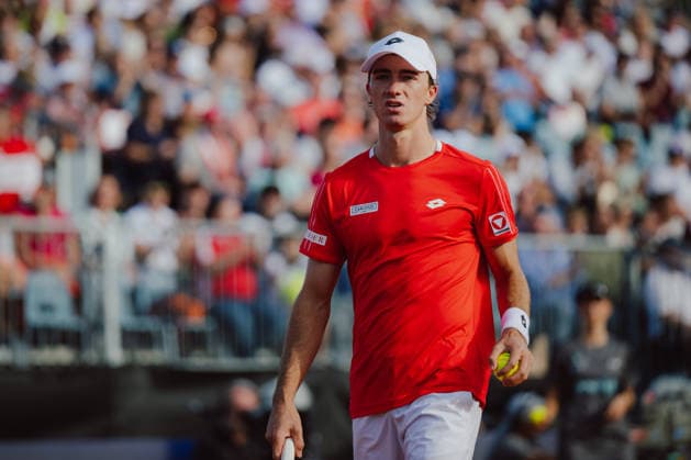 TENNIS - Davis Cup, AUT vs BEL VIENNA,AUSTRIA,18.SEP.26 - TENNIS - ITF Davis Cup, qualification round 2, Austria vs Belgium. Image shows Lukas Neumayer (AUT).  GEPAxpictures xAlexanderxSolc