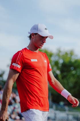 TENNIS - Davis Cup, AUT vs BEL VIENNA,AUSTRIA,18.SEP.26 - TENNIS - ITF Davis Cup, qualification round 2, Austria vs Belgium. Image shows Lukas Neumayer (AUT).  GEPAxpictures xAlexanderxSolc