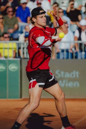 TENNIS - Davis Cup, AUT vs BEL VIENNA,AUSTRIA,18.SEP.26 - TENNIS - ITF Davis Cup, qualification round 2, Austria vs Belgium. Image shows Zizou Bergs (BEL).  GEPAxpictures xAlexanderxSolc