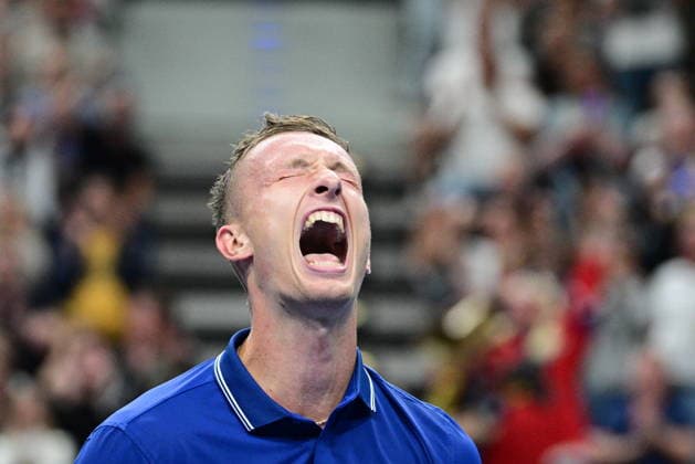 Jiri Lehecka (CZE) reacts in the game against Ben Shelton (USA) of the 2026 Davis Cup men s team tennis World Championship, WM, Weltmeisterschaft match between the Czech Republic and the United States, in Prague, Czech Republic, on September 18, 2026. (CTKxPhoto MichalxKamaryt) CTKPhotoP2026091806729  CTKPhotoP2026091806729