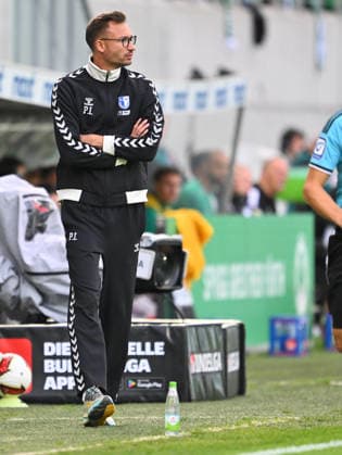 September 18, 2026 Soccer Season 2026–2027, 2nd Bundesliga, Matchday 6: SpVgg Greuther Fürth vs. Kleeblatt FC Magdeburg FCM Sports photo by Zink xwoxzix DFL regulations prohibit any use of photographs as image sequences and or quasi-video For editorial use only. Pascal Ilbold, Coach, 1. FC Magdeburg FCM