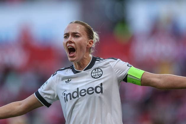GER, Mainz, FSV Mainz 05 vs. Eintracht Frankfurt, Google Pixel Women s Bundesliga, Soccer, DFB, 2026–2027 Season, MEWA Arena, Matchday 5 in pictures: Laura Freigang of Eintracht Frankfurt Women’s Team No. 10 protests that the ball was in the goal; emotion. DFB and DFL regulations prohibit any use of photographs as image sequences and or quasi-video. September 18, 2026 Copyright: HMBxMedia HendrikxHamelau