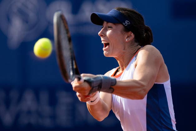 BBVA Open Internacional of Valencia Quarter Final Alicia Herrero Linana from Spain against Irene Burillo from Spain in action during the BBVA Open Internacional of Valencia Quarter Final at Sporting Tennis Valencia, (Valencia ) on September 18, 2026. Copyright: xVicentexVidalxFernandezx