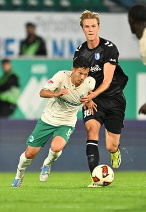 September 18, 2026 Soccer Season 2026–2027, Matchday 2, Bundesliga 2: SpVgg Greuther Fürth vs. Kleeblatt FC Magdeburg, FCM Sports Photo by Zink xwoxzix. DFL regulations prohibit any use of photographs as image sequences and or quasi-video For editorial use only. Shinta Appelkamp 8, SpVgg Greuther Fürth; Luka Hyryläinen 38, FC Magdeburg