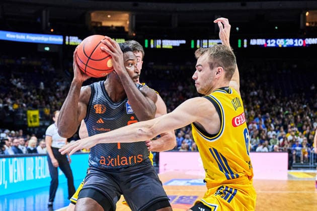 Malte Delow, ALBA BERLIN, 06, PHLANDROUS FLEMING JR, Chemnitz 99, 01, GER, ALBA Berlin vs. Chemnitz 99, Men s Basketball, easy Credit BBL, 2026–27 Season, Matchday 1, September 18, 2026 GER, ALBA Berlin vs. Chemnitz 99, Men s Basketball, easyCredit BBL, 2026–27 Season, Matchday 1, September 18, 2026 Berlin Copyright: xClaudiusxRauch,xEibner-Pressefotox xClaudiusxRauchx EP_CRH
