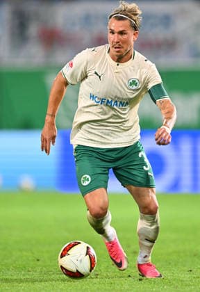 September 18, 2026 Soccer Season 2026–2027, Matchday 2, Bundesliga, SpVgg Greuther Fürth vs. Kleeblatt FC Magdeburg, FCM Sports Photo by Zink xwoxzix. DFL regulations prohibit any use of photographs as image sequences and or quasi-video For editorial use only. Felix Klaus 30, SpVgg Greuther Fürth, cropped single image