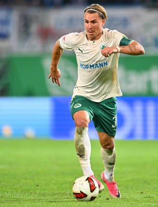 September 18, 2026 Soccer Season 2026–2027, Matchday 2, Bundesliga, SpVgg Greuther Fürth vs. Kleeblatt FC Magdeburg, FCM Sports Photo by Zink xwoxzix. DFL regulations prohibit any use of photographs as image sequences and or quasi-video For editorial use only. Felix Klaus 30, SpVgg Greuther Fürth, cropped single image