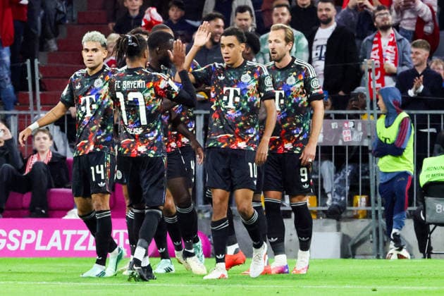 September 18, 2026, GER, Soccer, Men s, 1st Bundesliga, 2026–2027 season, Matchday 4, FC Bayern Munich vs. 1. FC Union Berlin Goal celebration: Cheers for Jamal Musiala’s 1–0 goal FC Bayern Munich 10 DFB DFL regulations prohibit any use of photographs as image sequences and or quasi-video Munich Allianz Arena Bayern Germany Copyright: xNordphoto Schneiderx