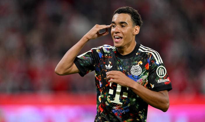Soccer: Bundesliga Season 2026–2027, Matchday 4, September 18, 2026: FC Bayern Munich 1, FC Union Berlin. Jamal Musiala of FC Bayern Munich celebrates after scoring the goal that made it 2–0.