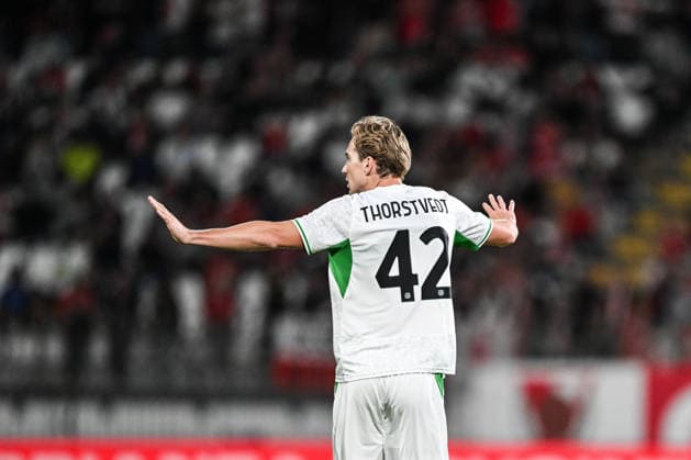 Kristian Thorstvedt of Sassuolo FC react during the Serie A soccer match between AC Monza and Sassuolo FC the Brianteo Stadium in Monza, north Italy - September 18, 2026. - Soccer.  Copyright: xTizianoxBallabio LaPressex