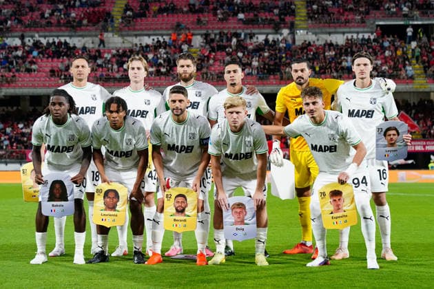 IPA88678848 - US Sassuolo lineup during the AC Monza vs. US Sassuolo Italian Serie A soccer match in Monza, Italy, on September 18, 2026  Copyright: xLucaxRossini IPAxSportx xx IPA88678848