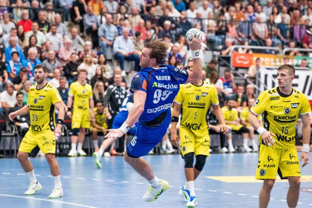 Stefan Bauer, HBW Balingen Weilstetten, 99, shot, HBW Balingen Weilstetten vs. TVB Stuttgart, GER, Opel 1 Handball Bundesliga, Championship, Matchday 5, 2026–2027 Season, September 18, 2026, Eibner Press Photo by Andreas Ulmer, HBW Balingen Weilstetten vs. TVB Stuttgart, GER, Opel 1 Handball Bundesliga, Championship, Matchday 5, 2026–2027 Season, September 18, 2026, Balingen Copyright: xEibner-Pressefoto AndreasxUlmerx EP_AUR