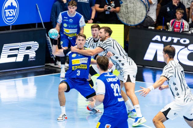 September 18, 2026, GER, Handball, Men, Season 26–27, Opel 1st Division, Matchday 5, ThSV Eisenach vs. THW Kiel, Oskar Joelsson (ThSV Eisenach), 3 99817 Eisenach, Werner Assmann, Halle am Sportpark, Thuringia, Germany