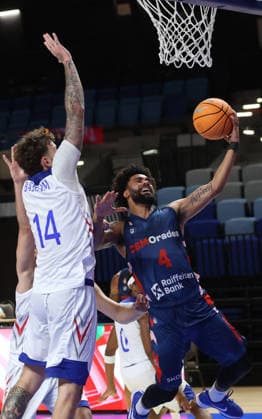 18.09.2026 Samokov(Bulgaria) Batumi-CSM Oradea champions league 1 2 semi finals qualifiers men s basketball Josh Jefferson(R) CSM Oradea :