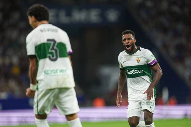 Tomas Lemar of Elche CF celebrates the 0-2 during the La Liga EA Sports match between RCD Espanyol and Elche CF played at RCDE Stadium on September 18, 2026 in Barcelona, Spain. (Photo by Bagu Blanco PRESSINPHOTO) ESP: RCD Espanyol - Elche CF. La Liga EA Sports. Macthday 7, RCDE Stadium, Barcelona, Spain - 18 Sep 2026Barcelona RCDE Stadium Barcelona Spain  Copyright: xBlanco PRESSINPHOTO Shutterstockx 17157702g