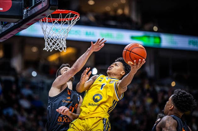 Basketball Berlin, September 18, 2026; 2026–2027 Season; EasyCredit BBL 1 Bundesliga Men s Division; Alba Berlin vs. NINERS Chemnitz; Jack Kayil (Alba Berlin, No. 07); Mateo Seric (Chemnitz, No. 21)