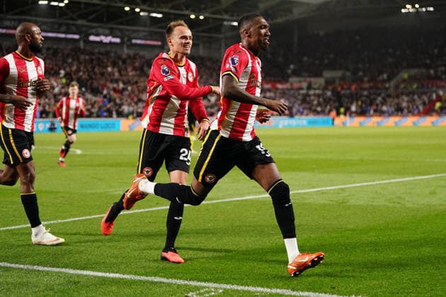 Premier League: Brentford v Chelsea Jaidon Anthony of Brentford celebrates his goal to make it 1-0 during the Premier League match Brentford vs Chelsea at GTECH Community Stadium, London, United Kingdom on 18 September 2026 (Photo by Harvey Murphy News Images) Copyright: xHarveyxMurphy NewsxImagesx