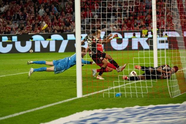 September 18, 2026: Soccer – FC Bayern Munich vs. Union Berlin, Matchday 4 of the Bundesliga at the Allianz Arena in Munich: Jamal Musiala of FC Bayern Munich, 10, with a goal that would have made the score 8–0 in stoppage time—disallowed, not awarded. IMPORTANT NOTICE: In accordance with the guidelines of the DFL and the DFB, it is prohibited to use or allow the use of photographs taken in the stadium and or during the game in the form of sequential images and or video-like photo series Copyright: xJamesxZabelx