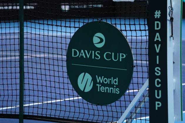 RECORD DATE NOT STATED match between Joao Fonseca and Dominic Stricker valid for the Davis Cup Brazil vs Switzerland 2026 Rio de Janeiro (RJ), 09 18 2026 - Sports Davis Cup Tennis RJ - The Davis Cup logo during the Davis Cup, held at the Farmasi Arena, in the city of Rio de Janeiro on Friday, September 18, 2026.(Foto: Leonardo Antonio Thenews2 imago images) SPO  Copyright: xLeonardoxAntoniox