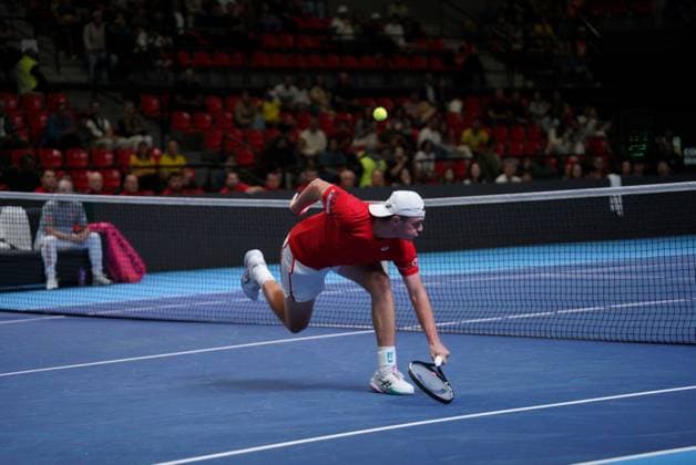 RECORD DATE NOT STATED match between Joao Fonseca and Dominic Stricker valid for the Davis Cup Brazil vs Switzerland 2026 Rio de Janeiro (RJ), 09 18 2026 - Sports Davis Cup Tennis RJ - Player Dominic Stricker during the Davis Cup, held at the Farmasi Arena, in the city of Rio de Janeiro this Friday, September 18, 2026.(Foto: Leonardo Antonio Thenews2 imago images) SPO  Copyright: xLeonardoxAntoniox