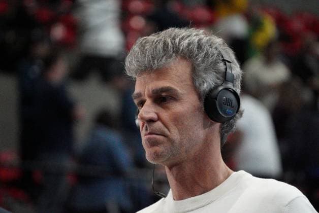 RECORD DATE NOT STATED match between Joao Fonseca and Dominic Stricker valid for the Davis Cup Brazil vs Switzerland 2026 Rio de Janeiro (RJ), 09 18 2026 - Sports Davis Cup Tennis RJ - Former player Gustavo Kuerten during the Davis Cup, held at the Farmasi Arena, in the city of Rio de Janeiro this Friday, September 18, 2026.(Foto: Leonardo Antonio Thenews2 imago images) SPO  Copyright: xLeonardoxAntoniox