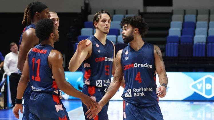 18.09.2026 Samokov(Bulgaria) Batumi-CSM Oradea champions league 1 2 semi finals qualifiers men s basketball Tudor Fometescu(C),Josh Jefferson(R) CSM Oradea :