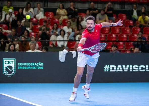 September 18, 2026, Rio De Janeiro, Rio De Janeiro, Brazil: Stan Wawrinka of Suisse Match action during the 2026 Davis Cup World Group I tie between Brazil and Switzerland, held at the Farmasi Arena in Rio de Janeiro, Brazil. Rio De Janeiro Brazil - ZUMAa293 20260918_zsp_a293_025 Copyright: xRicardoxAmaralx