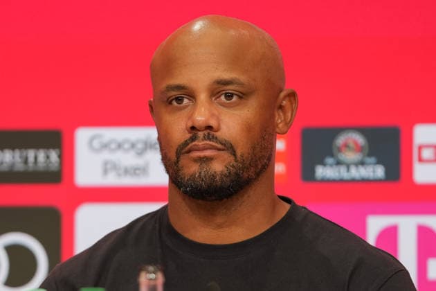 Germany Soccer Bundesliga 2026–2027, Matchday 4: FC Bayern Munich vs. 1. FC Union Berlin at Allianz Arena, Munich—Press Conference with Vincent Kompany, Head Coach of FCB Copyright: xTobiasxWentzellx