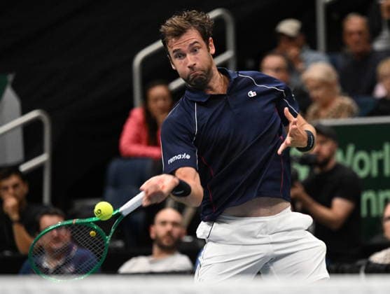 September 18, 2026, Quebec, Pq, Canada: Quentin Halys of France plays Felix Auger-Aliassime of Canada during a Davis Cup qualifier second round match at the Videotron Centre in Quebec City, Friday, Sept. 18, 2026. Canada News - September 18, 2026  - ZUMAc35_ 20260918_zaf_c35_085 Copyright: xJacquesxBoissinotx