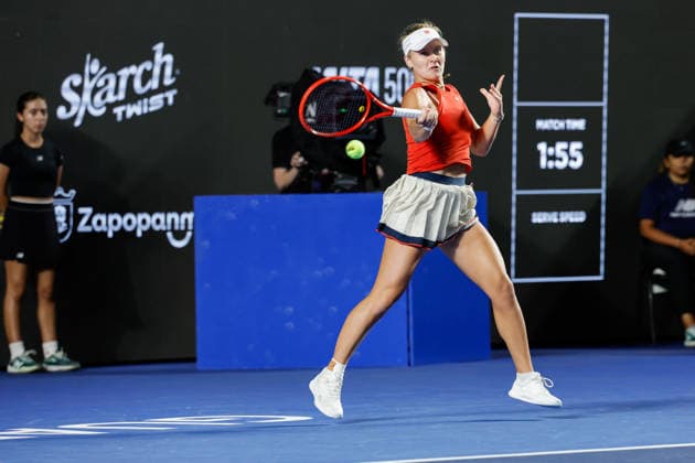 WTA GUADALAJARA OPEN 2026 WTA GUADALAJARA OPEN 2026 LIUDMILA SAMSONOVA VS PEYTON STEARNS 09 18 2026 GUADALAJARA, JALISCO Action photo of Peyton Stearns of the United States during a semifinal match at the 2026 WTA Guadalajara Open, held at the Centro Panamericano de Tenis in Guadalajara, Jalisco, Mexico Action photo of Peyton Stearns of the United States during a semifinal match of the 2026 WTA Guadalajara Open held at the Centro Panamericano de Tenis in Guadalajara, Jalisco, Mexico GUADALAJARA, JALISCO, MEXICO Copyright: xIMAGENSHOPxAGENCIAxFOTOGRAFICAx