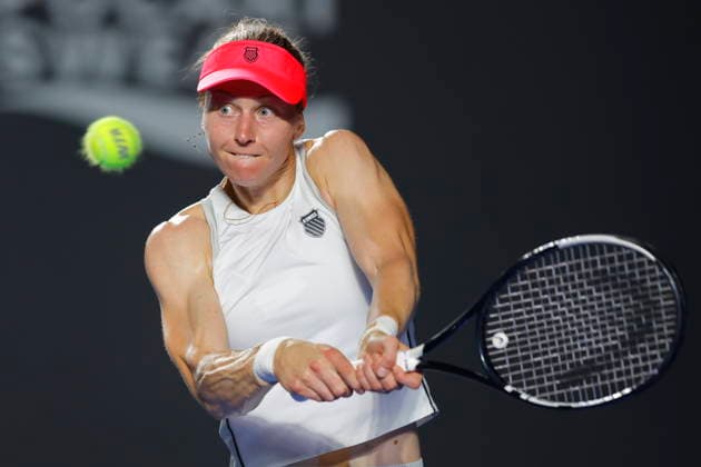 Guadalajara Open tennis tournament Liudmila Samsonova of Russia in action against Peyton Stearns of the USA during their Women s Singles semifinal tennis match at the Guadalajara Open WTA, Tennis Damen 500 in Guadalajara, Jalisco, Mexico, 18 September 2026. Guadalajara Mexico  Copyright: xFranciscoxGuascox