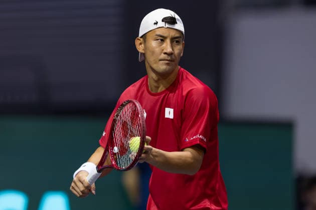 Sho Shimabukuro (JPN) during match 2, James Watt (NZL) vs Sho Shimabukuro (JPN) during Round 1 Davis Cup Tennis at Trusts Arena, Auckland, New Zealand on Saturday 19 September 2026. Photo: Joshua Devenie z Copyright: xx