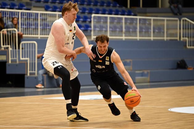 Haris Hujic, ETB Miners vs. Rheinstars Cologne, September 18, 2026; Haris Hujic, Rheinstars Cologne, Exhibition game: ETB Miners vs. Rheinstars Cologne. Final score: 86–78 at the Sporthalle am Hallo on September 18, 2026, in front of 250 spectators