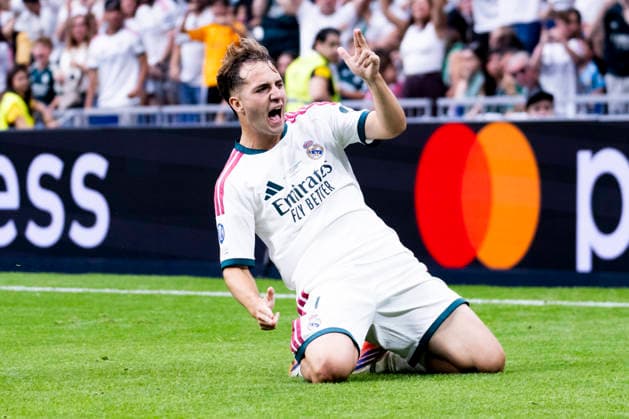 Real Madrid U20 vs. Santiago Wanderers U20, U20 Intercontinental Cup, September 19, 2026, Santiago Bernabéu Stadium, Madrid, Spain Daniel Yanez of Real Madrid celebrates his goal during the U-20 Intercontinental Cup final between Real Madrid and Santiago Wanderers at Santiago Bernabéu Stadium in Madrid, Spain Madrid Santiago Bernabéu Stadium Madrid Spain Copyright: xAlejandroxMatiasxAcostax