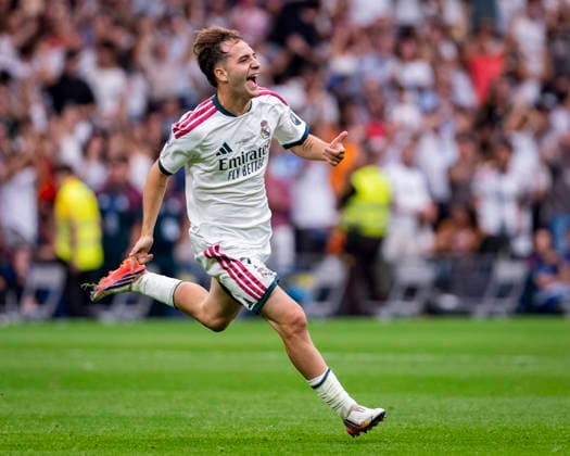 Real Madrid CF v Santiago Wanderers - Under-20 Intercontinental Cup 2026 MADRID, SPAIN - SEPTEMBER 19: Daniel Yanez of Real Madrid CF celebrates his goal during the Under-20 Intercontinental Cup 2026 final football match at Estadio Santiago Bernabeu on September 19, 2026 in Madrid, Spain. Madrid Estadio Santiago Bernabeu Madrid Spain Copyright: xAlbertoxGardinx AGardin_20260919_Foot_Uefa_Real_War_0293