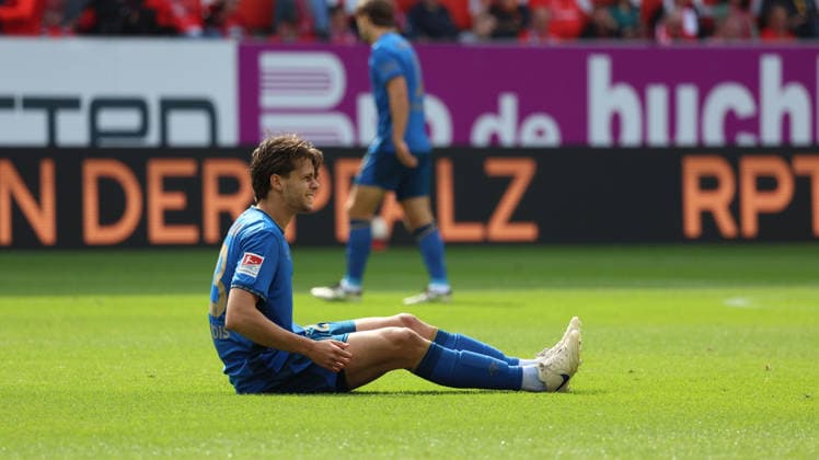 September 19, 2026, xrekx, Soccer, 2. Bundesliga, 1. FC Kaiserslautern vs. Eintracht Braunschweig, Isidoros Koutsidis (Eintracht Braunschweig) injured, injury, pain, pains, injured, injury, pain, DFL DFB REGULATIONS PROHIBIT ANY USE OF PHOTOGRAPHS AS IMAGE SEQUENCES AND OR QUASI-VIDEO Kaiserslautern