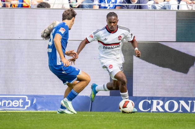 September 19, 2026, xdaymx, Soccer 2. Bundesliga, Karlsruher SC 1 FC Nürnberg Mohamed Alì Zoma 1 FC Nürnberg dribbling DFL DFB REGULATIONS PROHIBIT ANY USE OF PHOTOGRAPHS as IMAGE SEQUENCES and or QUASI-VIDEO Karlsruhe