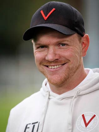 KOELN, GERMANY - SEPTEMBER 19, 2026: Marian Wilhelm (Headcoach Viktoria Köln) smiles before the 3rd division match on gameday 7 between Viktoria Koeln vs. FC Ingolstadt at the Sportpark Hoehenberg on September 19, 2026 in Koeln, Germany. DFL REGULATIONS PROHIBIT ANY USE OF PHOTOGRAPHS AS IMAGE SEQUENCES AND OR QUASI-VIDEO. Nordrhein-Westfalen Germany Copyright: xAxelxKohringx