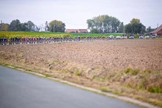 Flandrien 0.0 classic 2026 Cycling Race HAACHT, BELGIUM - SEPTEMBER 19 : Illustration picture of the peloton during the 28th edition of Flandrien 0.0 classic an UCI ProSeries 1.Pro one day cycling road race for Men Elite of 199.4 km with start in Brakel and finish in Haacht on September 19, 2026 in Haacht, Belgium, 19 09 2026 ( Motordriver Stephan Boone - Haacht Belgium  Copyright: xTomasxSiskx