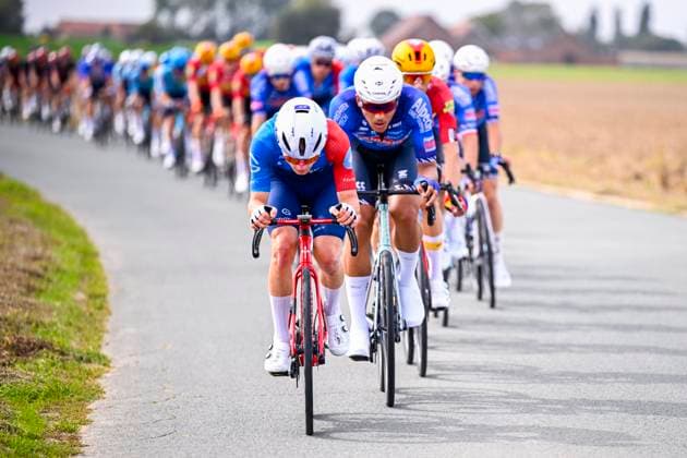Flandrien 0.0 classic 2026 Cycling Race HAACHT, BELGIUM - SEPTEMBER 19 : Rider of Team Groupama - FDJ United in action during the 28th edition of Flandrien 0.0 classic an UCI ProSeries 1.Pro one day cycling road race for Men Elite of 199.4 km with start in Brakel and finish in Haacht on September 19, 2026 in Haacht, Belgium, 19 09 2026 ( Motordriver Stephan Boone - Haacht Belgium  Copyright: xTomasxSiskx